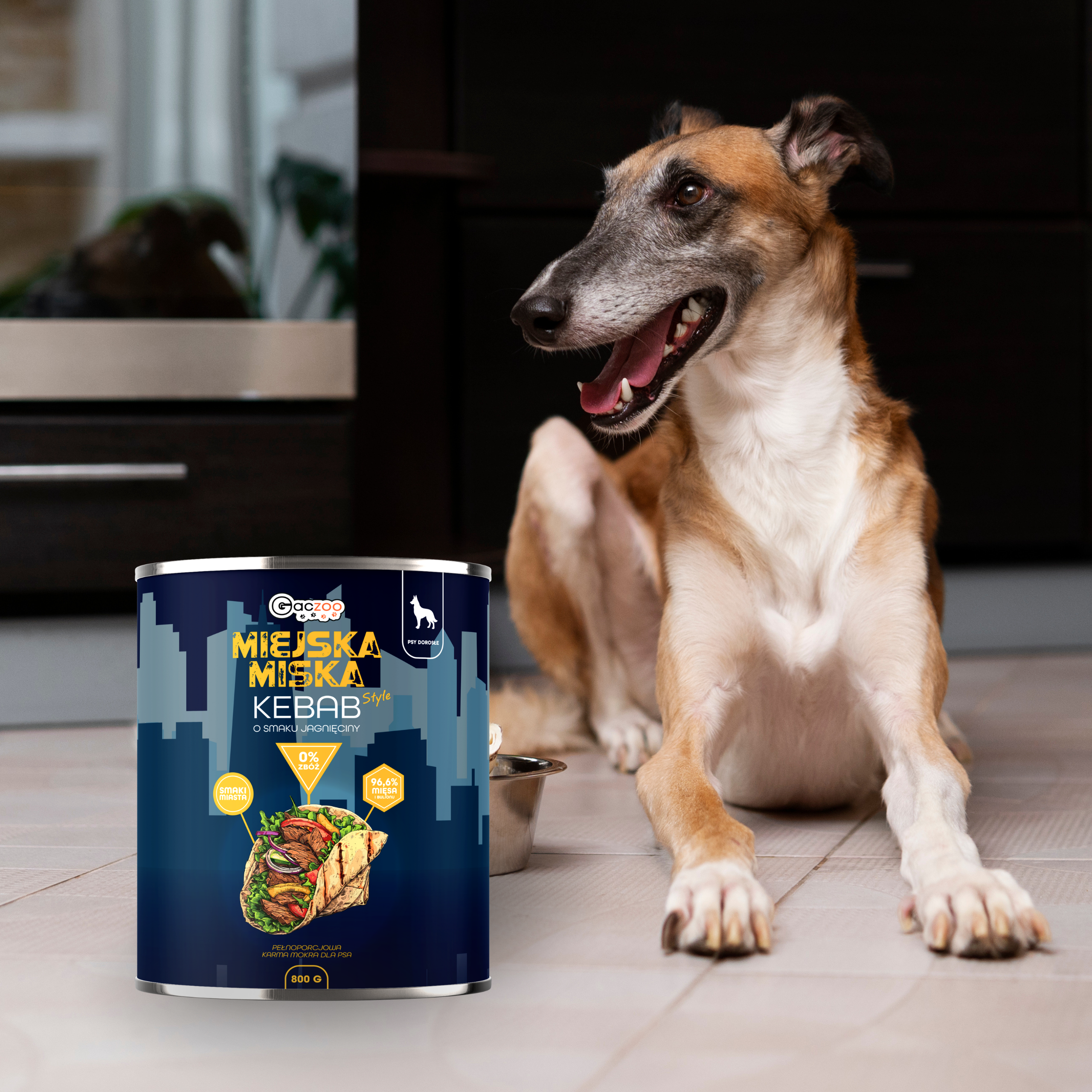 Gaczoo Miejska Miska bezzbożowa karma mokra dla psa Kebab Jagnięcy 800g Kebab_800g_-_Pies__puszka