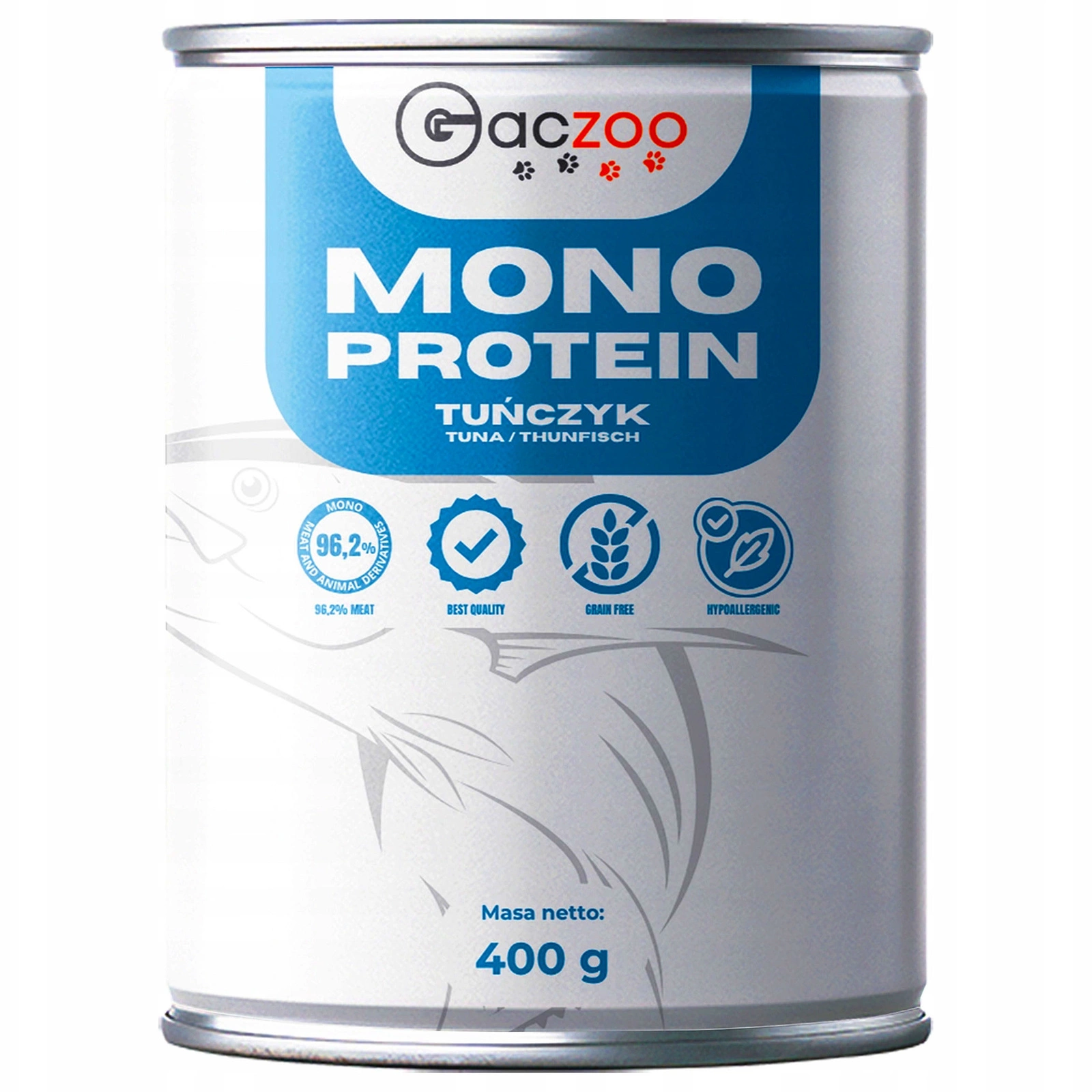 Gaczoo MONO PROTEIN monobiałkowa karma mokra dla psa mix smaków 18 x 400g 5431_1_2_tunczyk