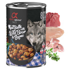 ALPHA SPIRIT Karma mokra dla psa Klopsiki Dzik 6 x 400g Bezzbożowa
