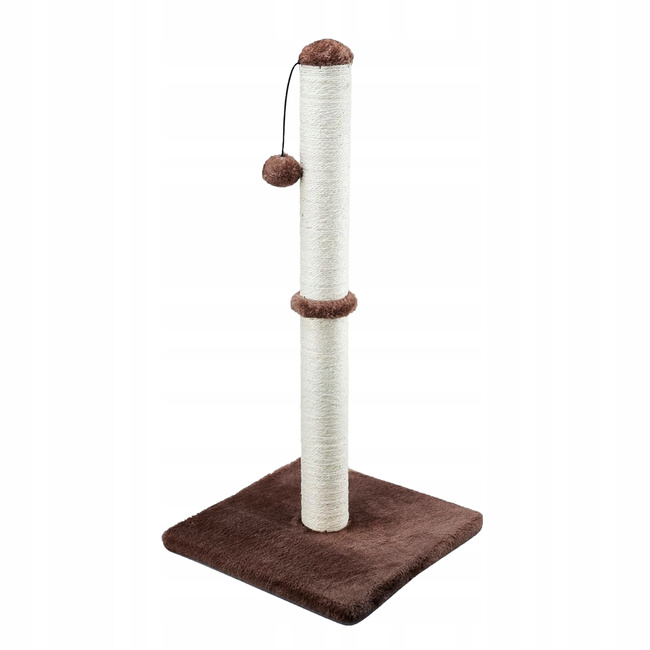 Drapak dla kota Gaczoo słupek z piłeczką brązowy 40 x 40 x 72 cm