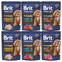 Brit By Nature Fillets in Gravy 6 x 85g Mix mokra karma dla psów