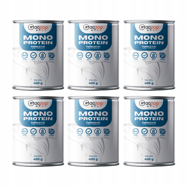 Mokra karma monobiałkowa dla psa Gaczoo MONO PROTEIN Tuńczyk 6 x 400g 