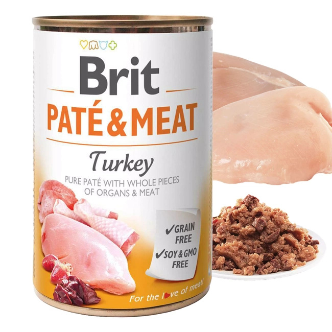 BRIT Pate & Meat mokra karma dla psa 8 x 400g bezzbożowa