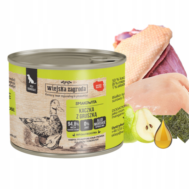 WIEJSKA ZAGRODA Karma mokra dla psa MIX Smaków 4 x 200g Bezzbożowa