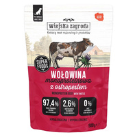 WIEJSKA ZAGRODA Mono mokra karma dla psa Wołowina z ostropestem 500g