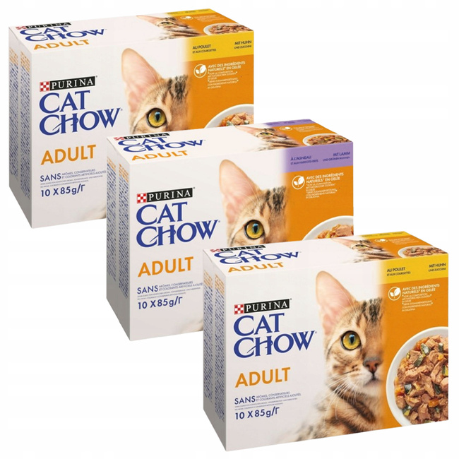 Purina Cat Chow Adult mokra karma dla kota Mix Smaków 30 x 85g