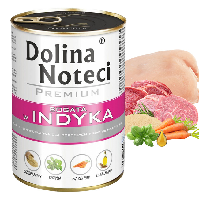 Dolina Noteci Premium mokra karma dla psa 400g indyk