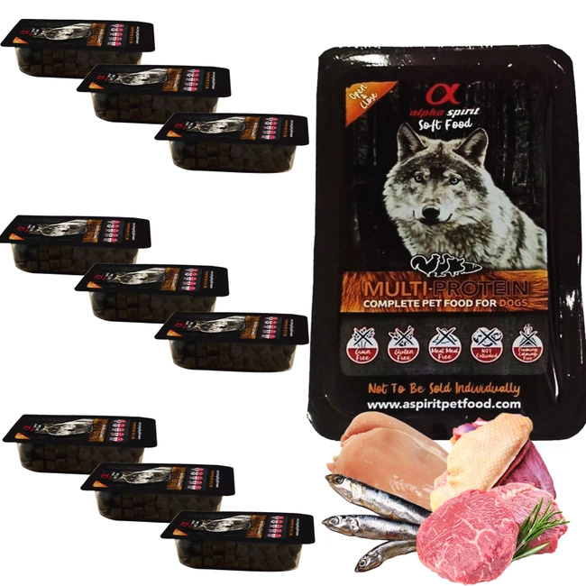 ALPHA SPIRIT Karma półmiękka dla psa MULTIPROTEIN 10x200g