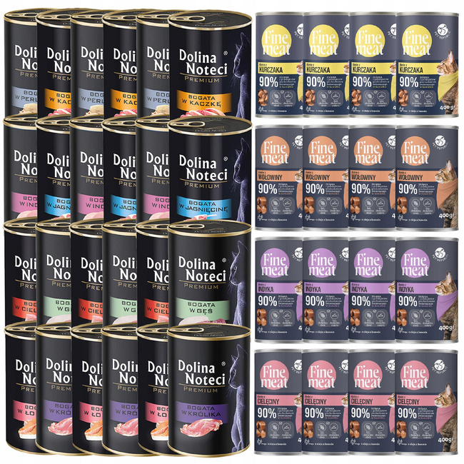 DOLINA NOTECI FINE MEAT Mokra karma dla kota Mix Smaków 40 x 400g