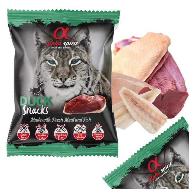 ALPHA SPIRIT Przysmak Treserki dla kota Kaczka 50g