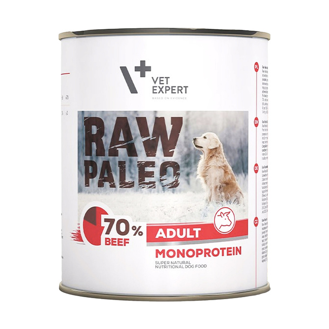 RAW PALEO Karma mokra dla psa Wołowina 800g Bezzbożowa