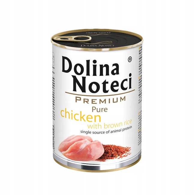 DOLINA NOTECI Premium Pure karma mokra dla psa kurczak z ryżem 24 x 400g