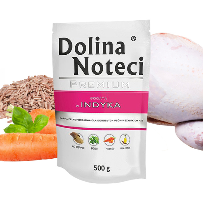 Dolina Noteci Premium mokra karma dla psa 500g indyk