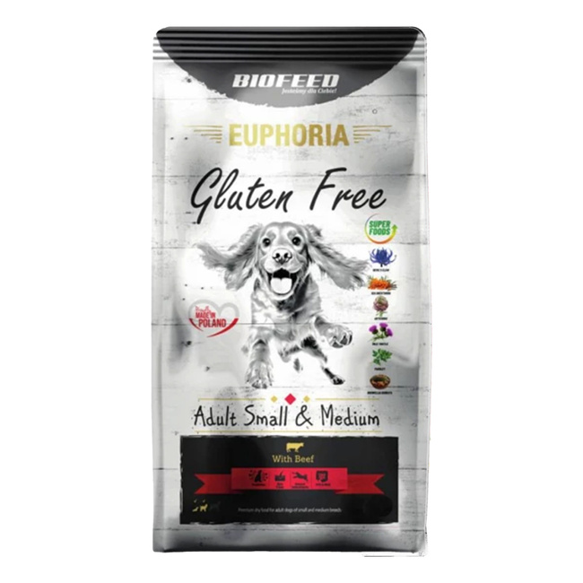 BIOFEED Euphoria Small&Medium karma sucha dla psa Wołowina 12 kg