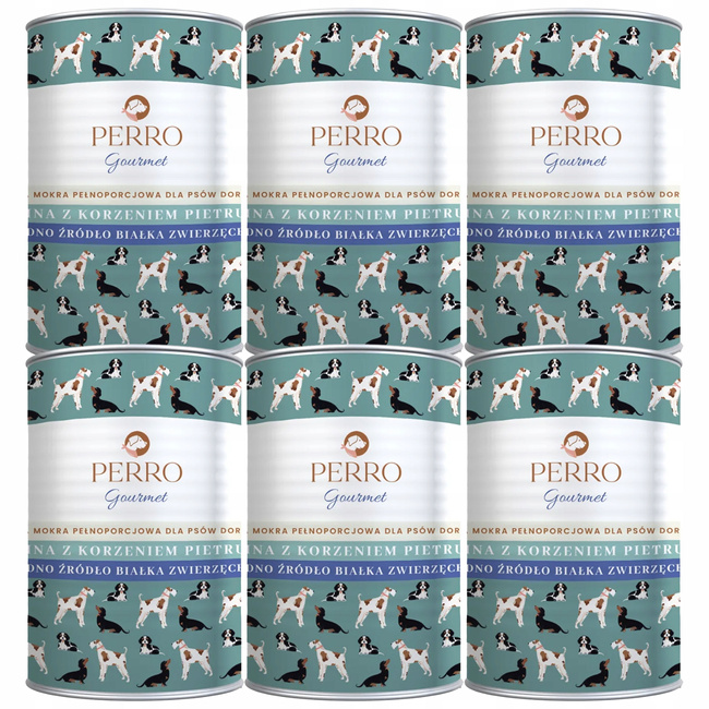 PERRO Gourmet Karma mokra dla psa Konina z korzeniem pietruszki 6 x 400g
