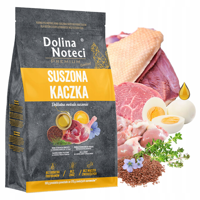 DOLINA NOTECI Premium Sterilised karma suszona dla kota Kaczka 2 kg