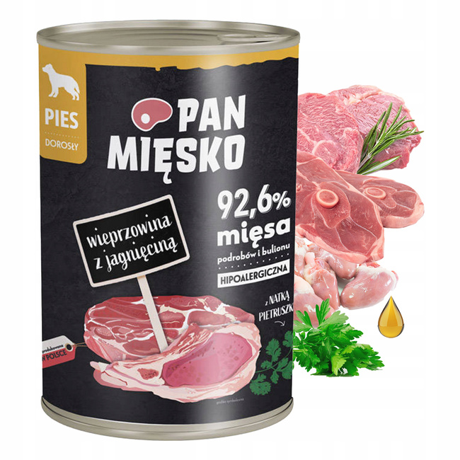 Pan Mięsko Miejska Miska Gaczoo karma mokra dla psa mix smaków 24 x 400g