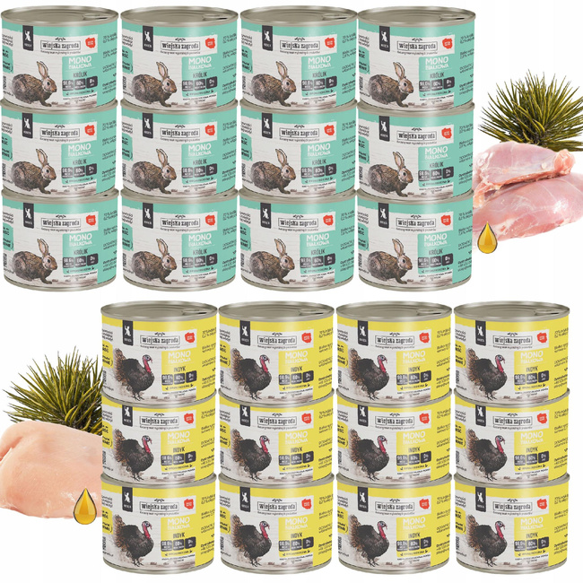 WIEJSKA ZAGRODA MONO Karma mokra dla kociąt MIX Smak 24x200g