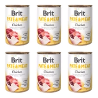 BRIT Pate & Meat mokra karma dla psa Kurczak bezzbożowa 6 x 400g