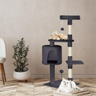 Drapak dla kota Gaczoo duży wieża legowisko ciemny szary 40 x 40 x 116 cm