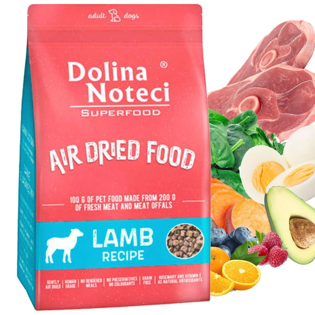 DOLINA NOTECI SUPERFOOD Karma sucha dla psa jagnięcina 5 kg Bezzbożowa