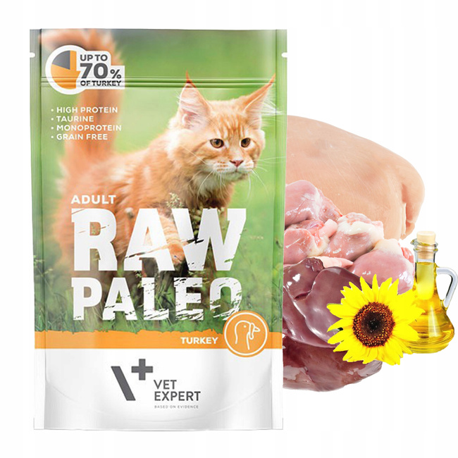 RAW PALEO Karma mokra dla kota mix smaków 24 x 100g Bezzbożowa