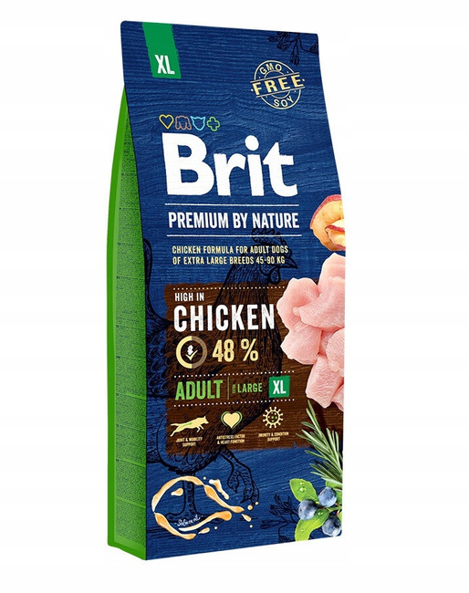 Brit By Nature Premium 15 kg Adult XL Chicken sucha karma dla psa
