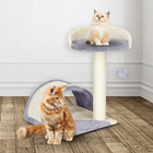 Drapak dla kota Gaczoo z podstawką i zabawką jasny szary 35 x 35 x 42 cm