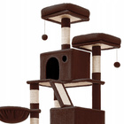 Drapak dla kota Gaczoo wysoki wieża legowisko brązowy 60 x 50 x 206 cm