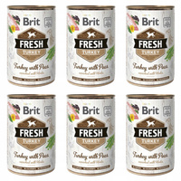 BRIT FRESH Karma mokra dla psa Indyk 6 x 400g