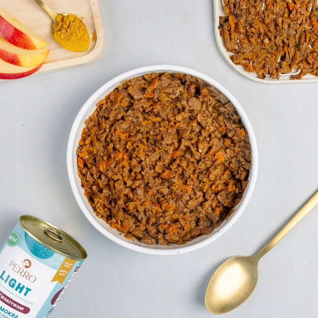 PERRO Light Monobiałkowa karma mokra dla psa Indyk z warzywami 400g