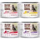 RAW PALEO Duoprotein Mix Smaków karma dla psa mokra 4 x 200g bezzbożowa