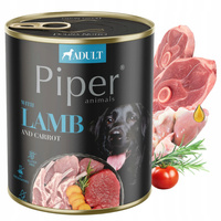 PIPER DOLINA NOTECI Karma mokra dla psa Jagnięcina z marchewką 800g