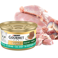 PURINA Gourmet Gold karma mokra dla kota pasztet Królik 85g