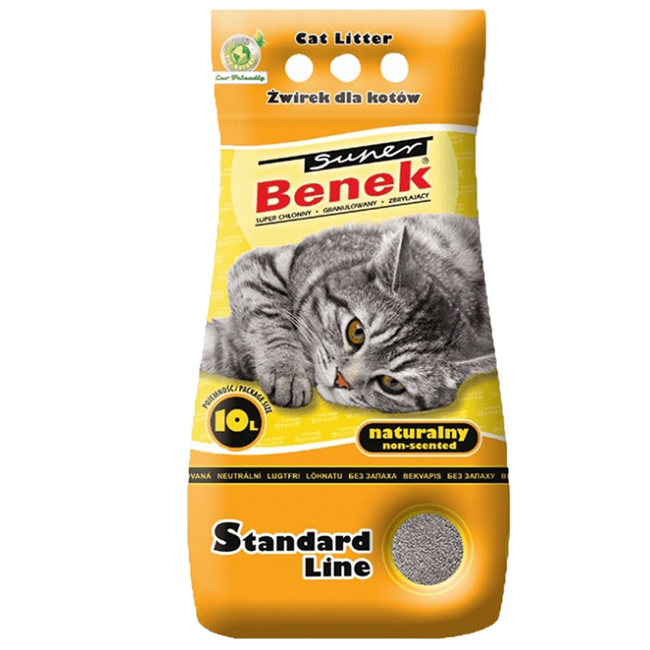 Żwirek zapachowy dla kota SUPER BENEK Naturalny 10L