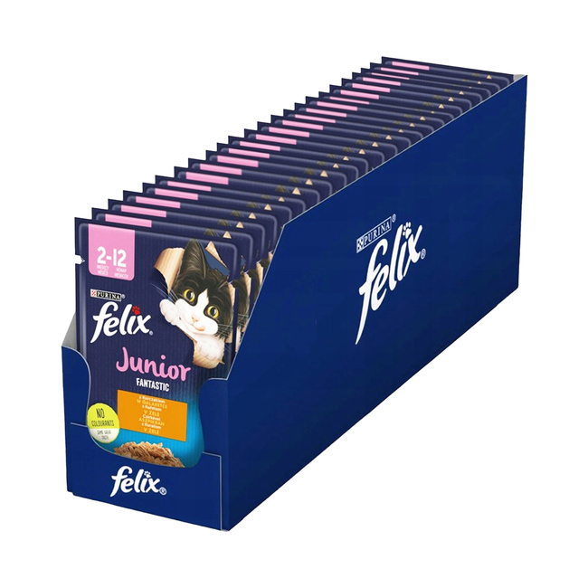 PURINA Felix JUNIOR karma mokra dla kociąt Kurczak 26 x 85g