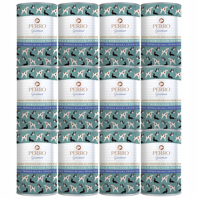 PERRO Gourmet Karma mokra dla psa Konina z korzeniem pietruszki 12 x 400g