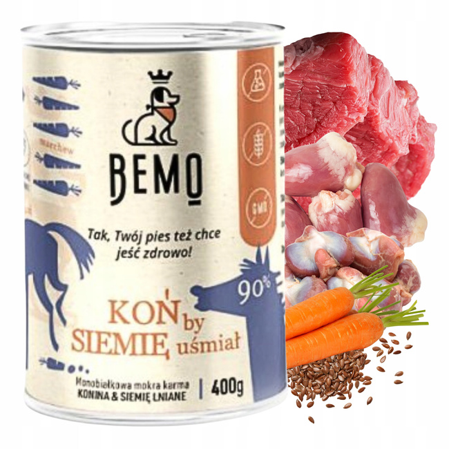 BEMO karma mokra dla psa mix smaków 48 x 400 g Monobiałkowa