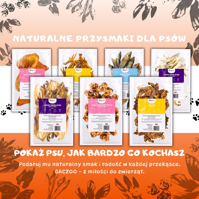 Naturalny przysmak dla psa Szprotki Bałtyckie 1 kg Gaczoo smaczki gryzaki