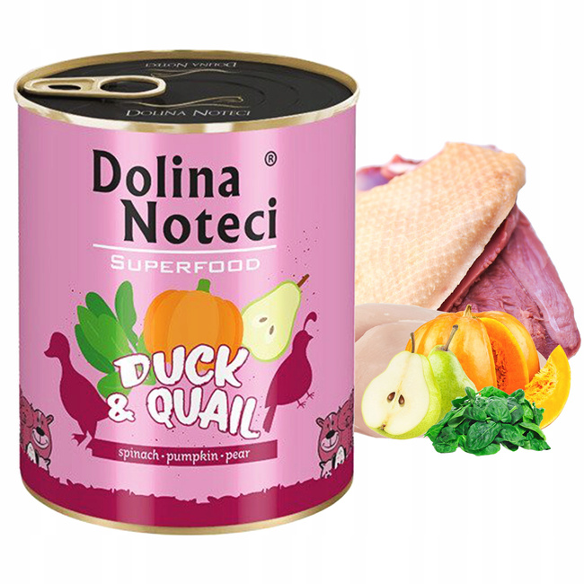 Dolina Noteci Superfood mokra karma dla psa 800g Kaczka Cielęcina