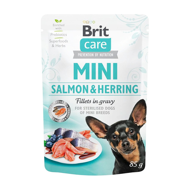 Brit Care Mini 85g Salmon Herring mokra karma dla psów