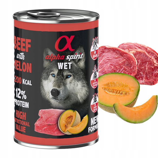 ALPHA SPIRIT Karma mokra dla psa mix smaków 6 x 400g