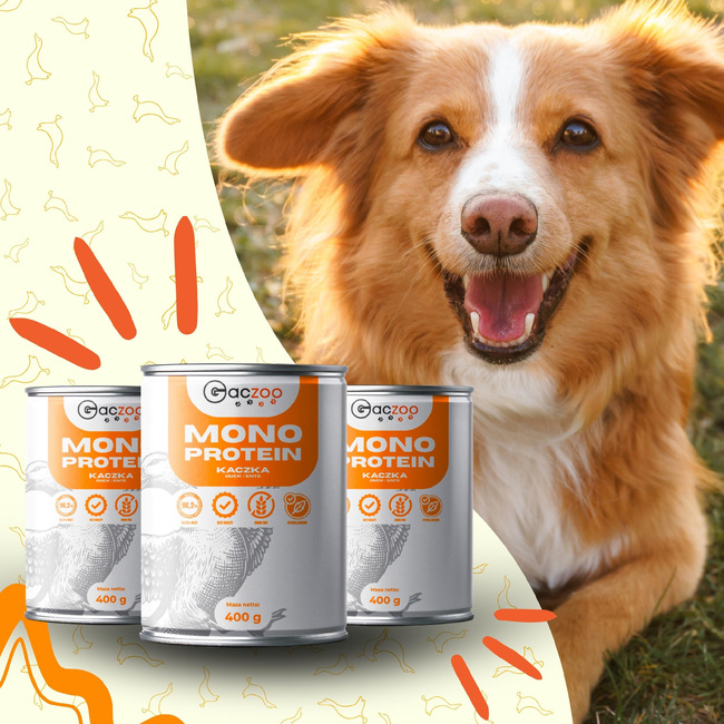 Mokra karma monobiałkowa dla psa Gaczoo MONO PROTEIN Kaczka 12 x 400g