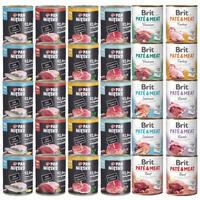 BRIT PAN MIĘSKO karma mokra dla psa mix smaków 30 x 800g