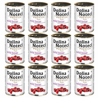 DOLINA NOTECI Premium Pure karma mokra dla psa dzik 12 x 400g