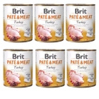 Brit Pate & Meat 6 x 800g Turkey mokra karma dla psa 