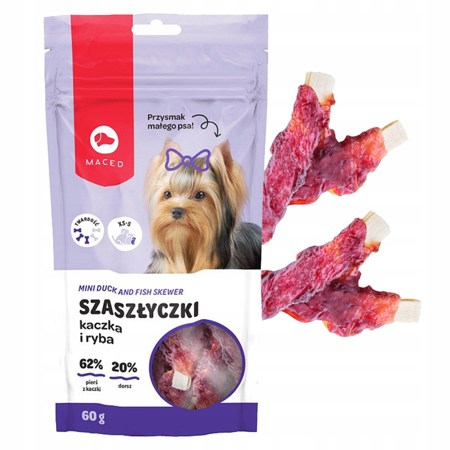 MACED Szaszłyczki Kaczka Ryba przysmak dla psa 60g