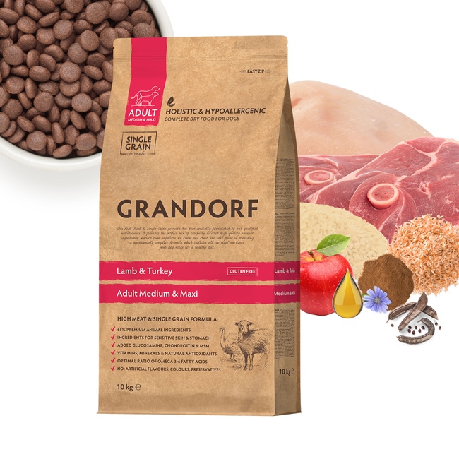 GRANDORF Zdrowa Karma sucha dla psa Jagnięcina 10 kg