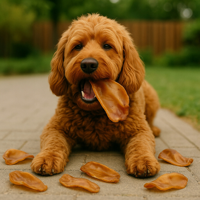GACZOO 100% Naturalny przysmak dla psa Ucho Wieprzowe Duże XL 20 sztuk smakołyk
