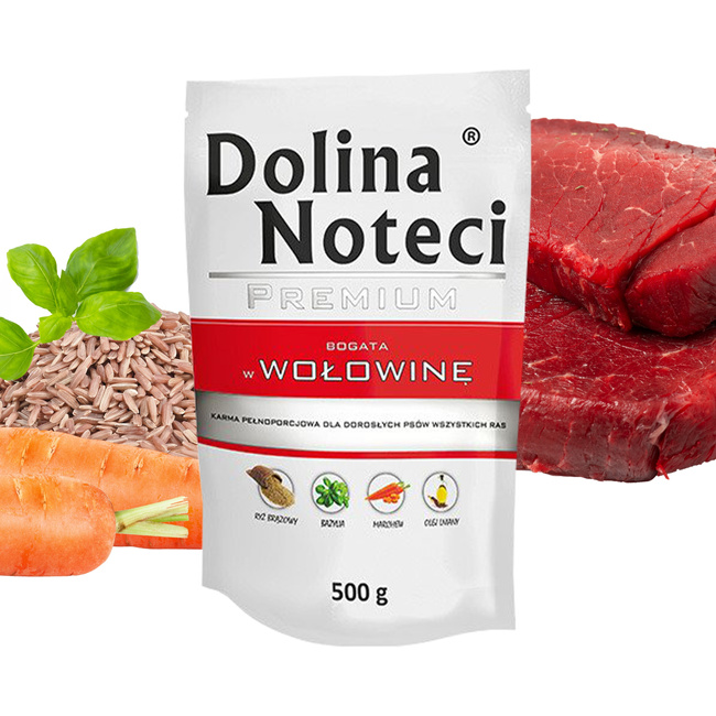 Dolina Noteci Premium mokra karma dla psa 500g wołowina